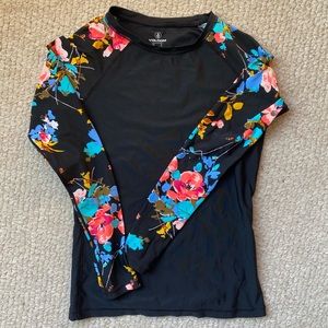 Volcom Floral Wetsuit Top Rash Guard